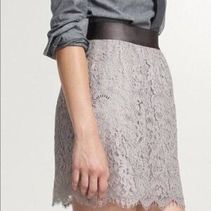 J.Crew Gray Laced Casual Mini Skirt Size 0 NWT